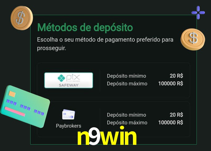 O cassino n9win oferece uma grande variedade de métodos de pagamento